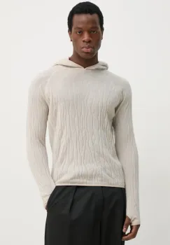 Heliot Emil pulover de lana barbati, culoarea bej, light, PRESS25_M_07_070_ST18 imagine