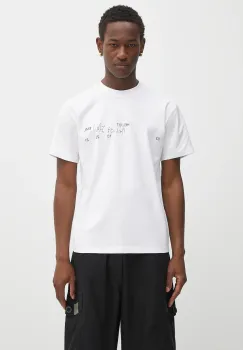 Heliot Emil tricou din bumbac culoarea alb, cu imprimeu, PREAW25_M_09_141_WHT02 imagine