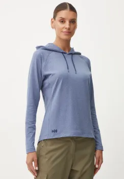 Helly Hansen bluza VERGLAS LIGHT femei, cu gluga, melanj, 62964 imagine
