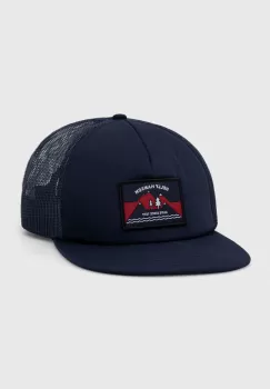 Helly Hansen caciula culoarea albastru marin, cu imprimeu imagine