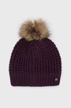 Helly Hansen caciula culoarea violet, din tricot gros imagine