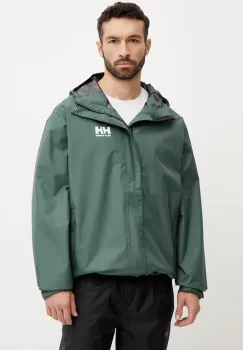 Helly Hansen geaca SEVEN barbati, culoarea verde, 62047 imagine
