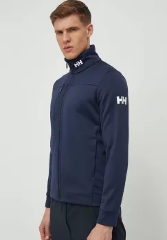 Helly Hansen hanorac Crew Fleece culoarea albastru marin, neted imagine