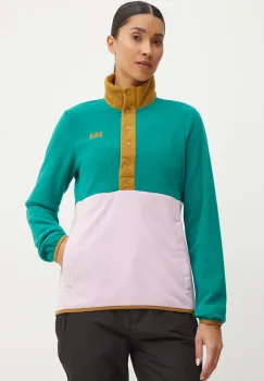 Helly Hansen hanorac Daybreaker Snap culoarea verde, modelator, 49535 imagine