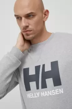 Helly Hansen hanorac de bumbac barbati, culoarea albastru marin, neted imagine