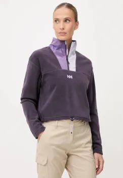 Helly Hansen hanorac fleece DAYBREAKER culoarea violet, cu imprimeu, 49561 imagine