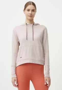 Helly Hansen hanorac Lifa Tech femei, culoarea roz, cu gluga, neted imagine