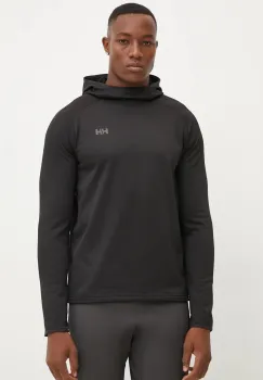 Helly Hansen hanorac Versalite Fleece culoarea negru, cu gluga, neted, 49551 imagine