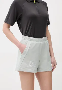 Helly Hansen pantaloni scurti femei, culoarea verde, cu imprimeu, high waist, 54081 imagine
