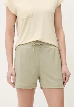 Helly Hansen pantaloni scurti outdoor LIFA TECH culoarea bej, uni, high waist, 63419 imagine