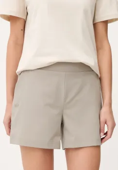 Helly Hansen pantaloni scurti outdoor Thalia 2.0 culoarea bej, neted, high waist, 34328 imagine