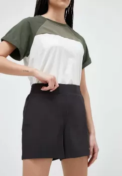 Helly Hansen pantaloni scurti outdoor Thalia 2.0 culoarea negru, neted, high waist imagine