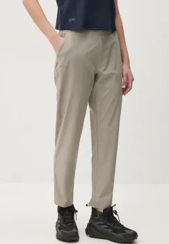 Helly Hansen pantaloni sport Thalia 2.0 femei, culoarea verde, drept, high waist, 34325 imagine