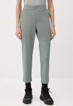 Helly Hansen pantaloni sport Thalia 2.0 femei, culoarea verde, drept, high waist, 34325 imagine