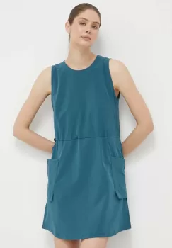 Helly Hansen rochie sport Viken culoarea turcoaz, mini, drept, 62820 imagine