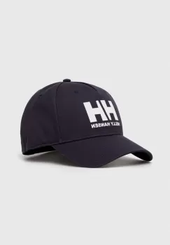 Helly Hansen sapca de baseball din bumbac Czapka Helly Hansen HH Ball Cap 67434 001 culoarea albastru marin, cu imprimeu imagine