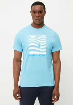 Helly Hansen tricou din bumbac SHORELINE barbati, cu imprimeu, 54601 imagine