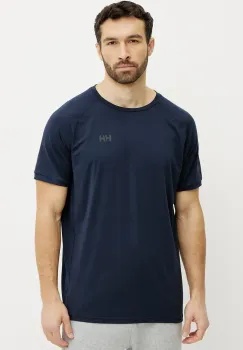 Helly Hansen tricou HP OCEAN barbati, culoarea bleumarin, cu imprimeu, 34418 imagine