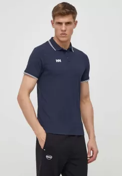 Helly Hansen tricou polo barbati, culoarea alb, neted imagine