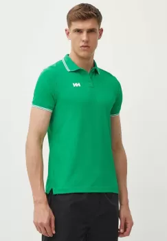 Helly Hansen tricou polo barbati, culoarea alb, neted imagine