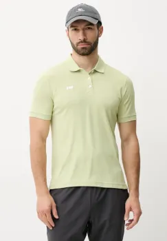 Helly Hansen tricou polo barbati, culoarea galben, cu imprimeu imagine