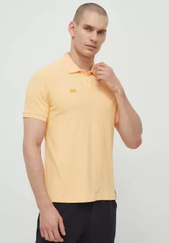 Helly Hansen tricou polo barbati, culoarea portocaliu, cu imprimeu imagine