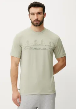 Helly Hansen tricou SKOG RECYCLED GRAPHIC barbati, culoarea verde, cu imprimeu, 63082 imagine