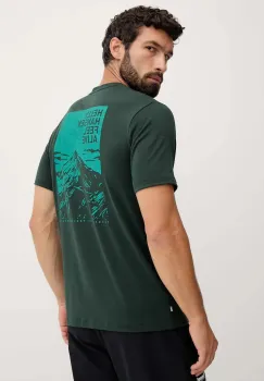 Helly Hansen tricou SKOG RECYCLED GRAPHIC culoarea verde, cu imprimeu, 63082 imagine