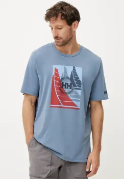 Helly Hansen tricou sport Race Graphic cu imprimeu, 34419 imagine