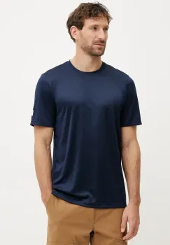 Helly Hansen tricou sport Tech culoarea albastru marin, neted, 49584 imagine