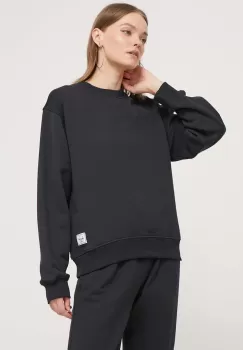 Herschel hanorac de bumbac femei, culoarea negru, neted imagine