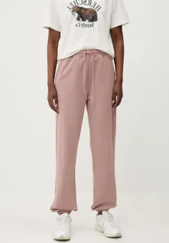 Herschel pantaloni de trening din bumbac femei, culoarea maro, uni, 50298-02077 imagine