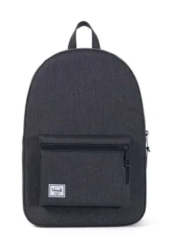 Herschel rucsac Settlement Black Crosshat culoarea negru, mare, neted, 10005-02093-OS imagine