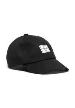 Herschel sapca de baseball din bumbac culoarea negru, neted, 50554-00001-OS imagine