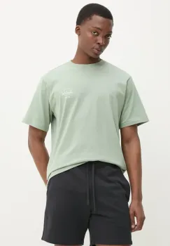 Herschel tricou din bumbac barbati, culoarea verde, cu imprimeu, 50279-01898 imagine