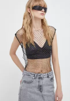 Herskind bluza culoarea negru, cu imprimeu imagine