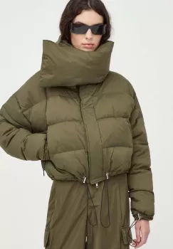 Herskind geaca femei, culoarea verde, de iarna, oversize imagine