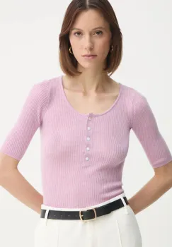 Herskind pulover de lana Agnes femei, culoarea violet, light, 5433825 imagine