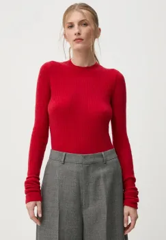 Herskind pulover de lana Tony femei, culoarea rosu, light, 5374133 imagine