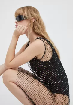 Herskind rochie culoarea negru, mini, mulata imagine