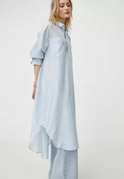 Herskind rochie de matase midi, oversize imagine