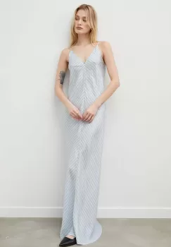 Herskind rochie de matase Mindy maxi, drept, 5173980 imagine