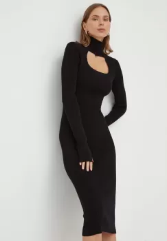 Herskind rochie Wanted culoarea negru, maxi, mulata imagine