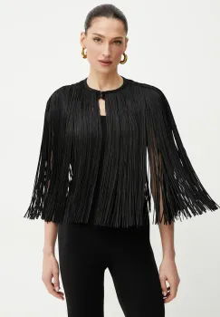 Herve Leger sacou Icon culoarea negru, un singur rand de nasturi, uni, FRI1456462 imagine