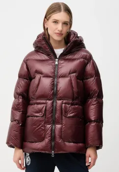 Hetrego geaca de puf DAILA culoarea rosu, de iarna, oversize, 8P780 imagine