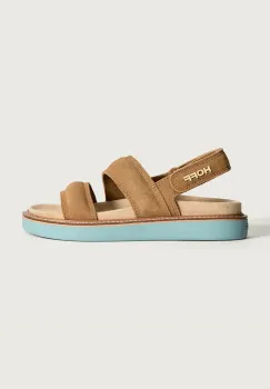 Hoff sandale din piele intoarsa ROAD MARRON femei, culoarea maro, 12512001 ROAD imagine
