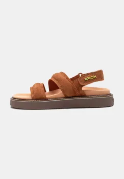 Hoff sandale din piele intoarsa ROAD TERRACOTTA femei, culoarea maro, 12412003 ROAD imagine