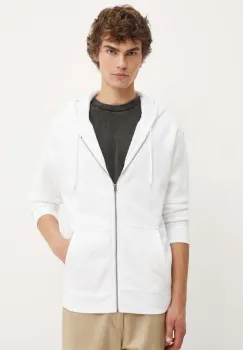 Hollister Co. bluza barbati, culoarea alb, cu gluga, neted, KI322-4152 imagine