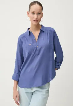 Hollister Co. bluza din bumbac femei, neted, KI340-3242 imagine