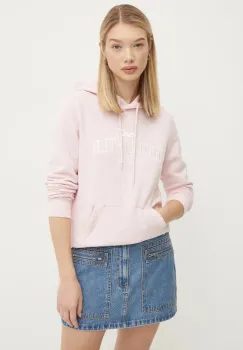 Hollister Co. bluza femei, culoarea roz, cu gluga, cu imprimeu, KI352-4207 imagine